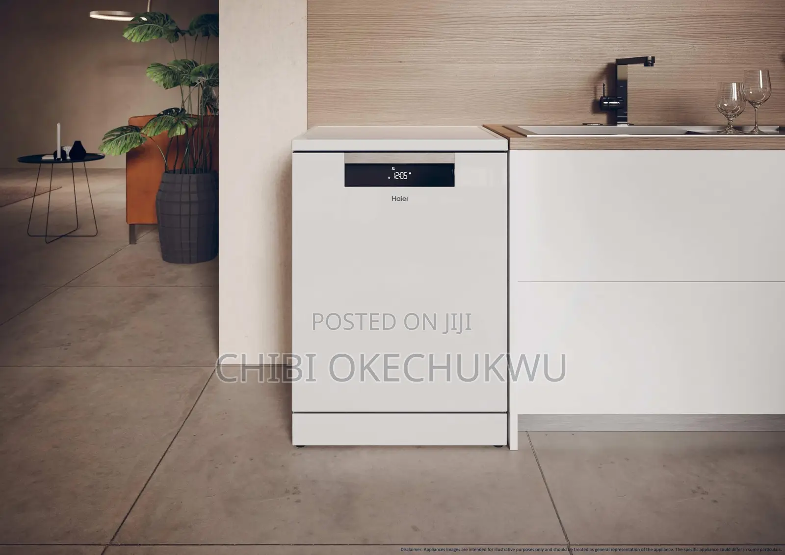Haier XF4A4M0W-80 Full-Size Freestanding Dishwasher