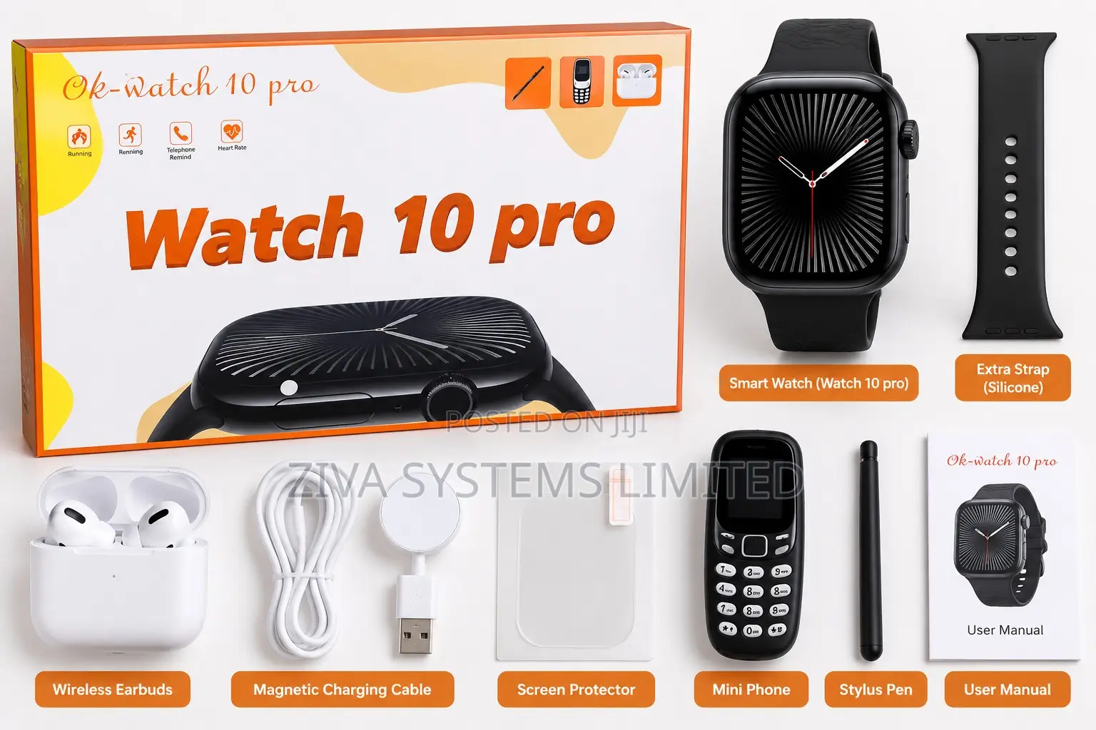 Watch 10 Pro Smartwatch – Heart Rate Monitor & Fitness Tracker