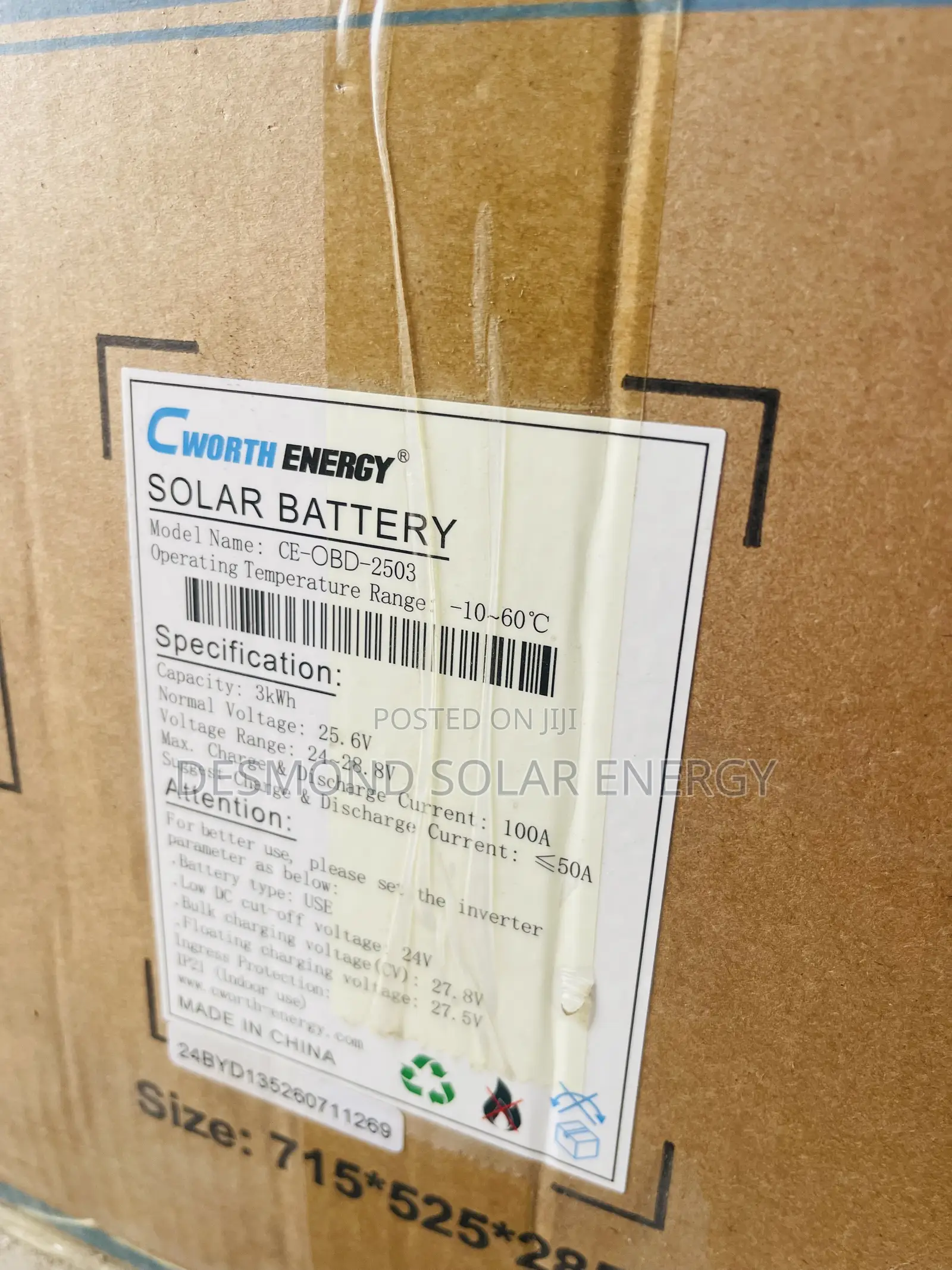 3kwh 24v Cworth Lithium Batteries Available Now With Good Warranty