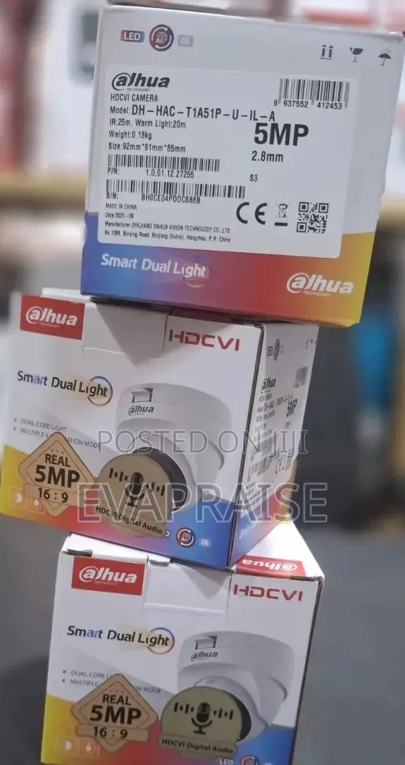 Dahua
5MP Smart Dual Light Dome CCTV Camera