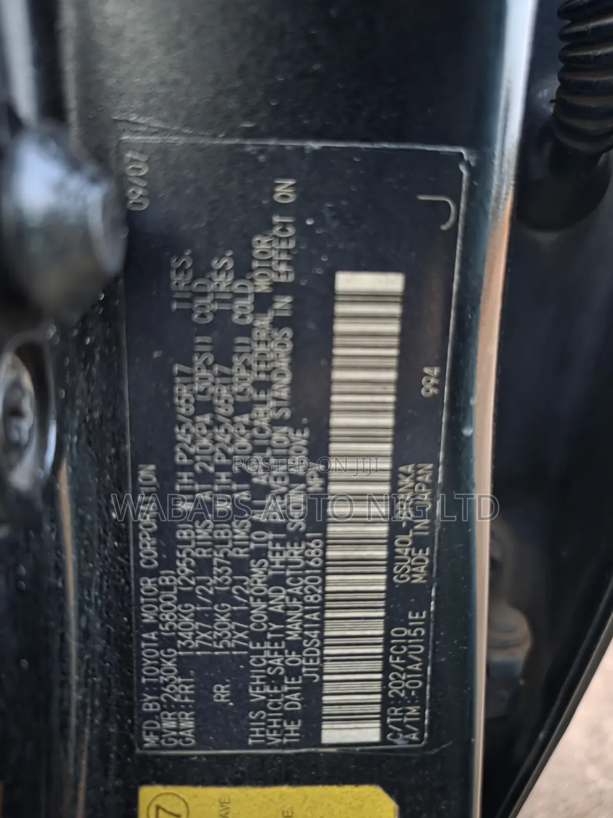 Toyota Highlander 2008 Black