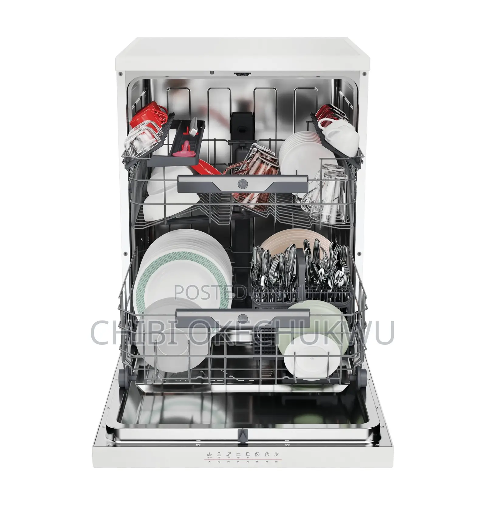 Hoover HF4B7F0W-80 Full-Size Freestanding Dishwasher