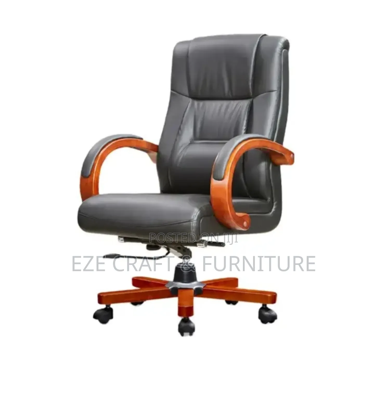 Wooden Arm and Leg Cushion Office Chair