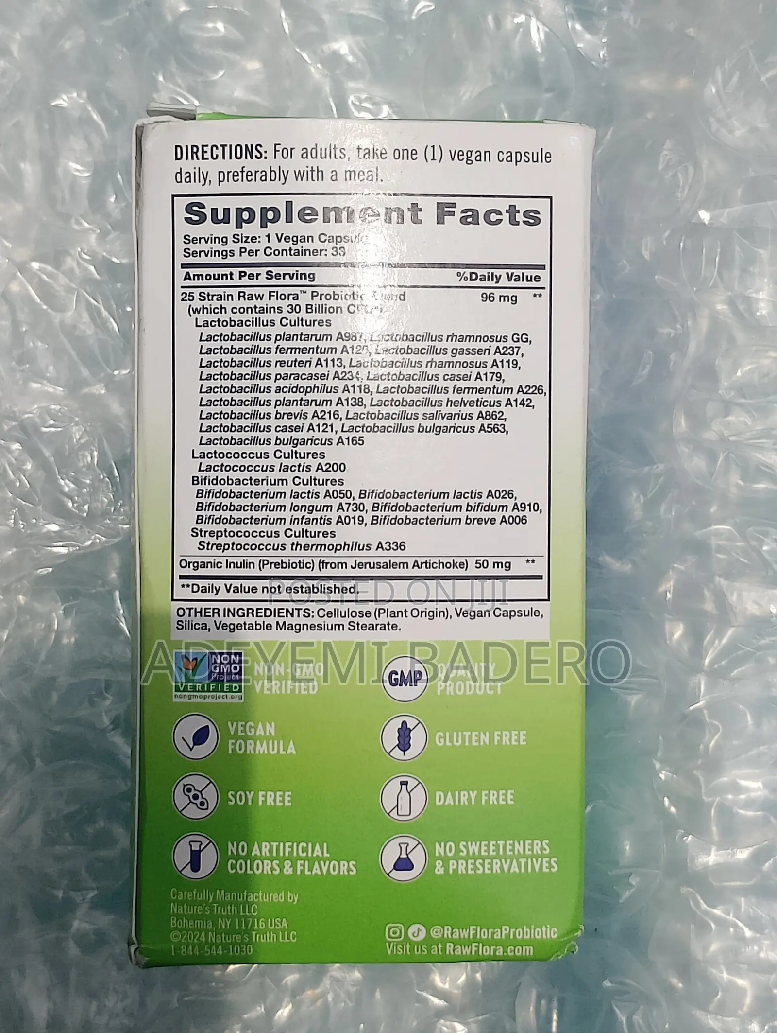Raw Flora Probiotic-25 - 33 Capsules