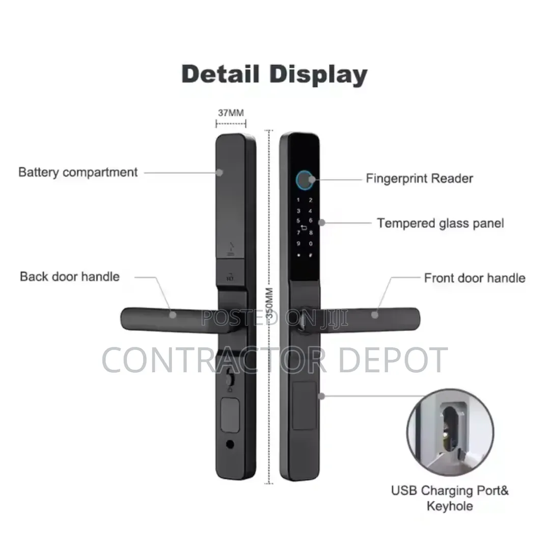 Slim Lock Smart Waterproof for Aluminum Door