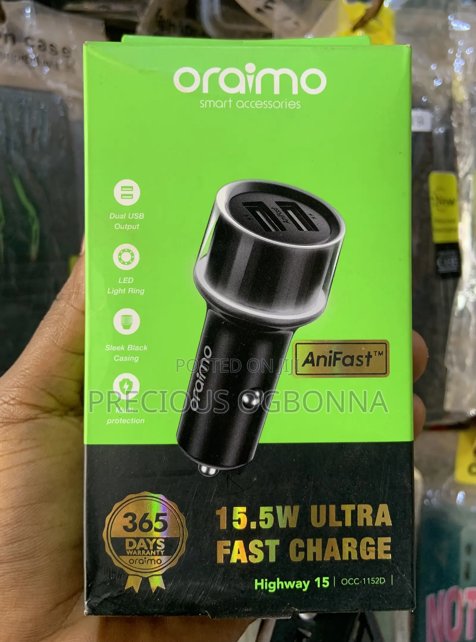 Oraimo Car Charger 15.5w Ultra Fast