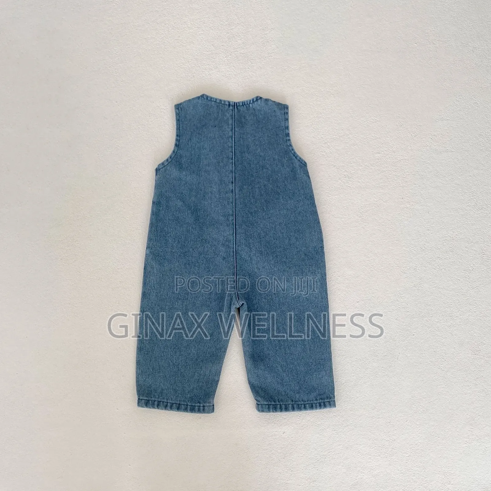 Babies Blue Denim Sleeveless Dungaree Jumpsuit (0–3 Months)