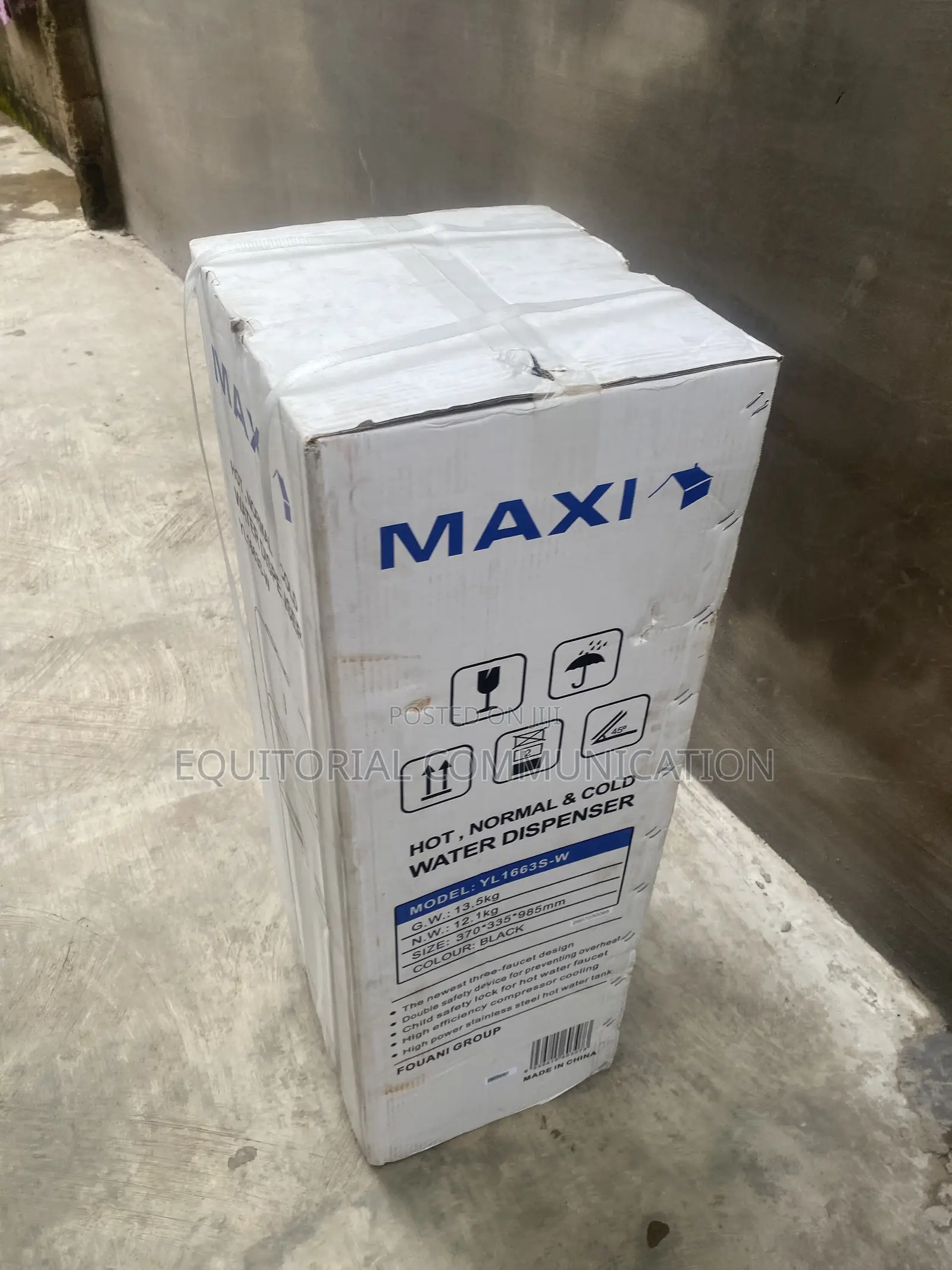 MAXI YL1663S-W Water Cooler and Hot Water Dispenser