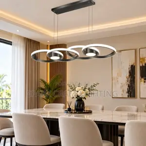Multi 3-Ring LED Dining Chandelier – Luxury Pendant Light