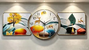 3-Piece Luxury Wall Clock – Decorative Home Décor