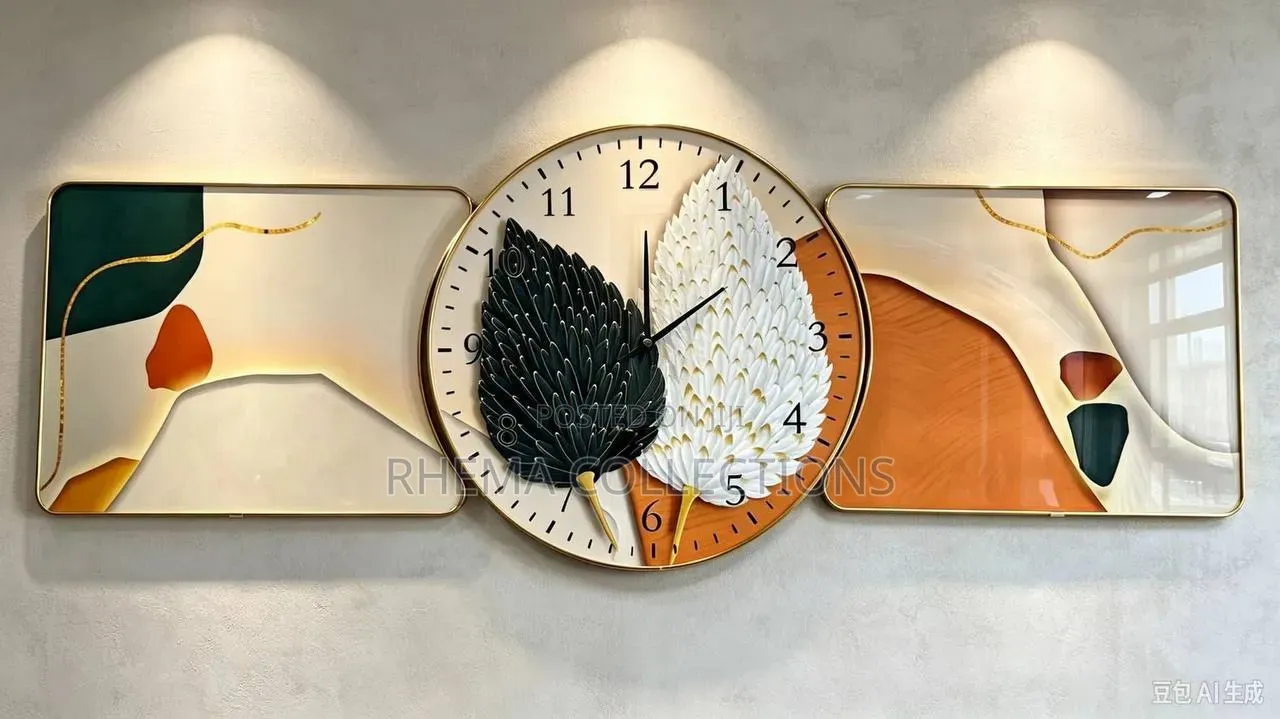 3-Piece Luxury Wall Clock – Decorative Home Décor