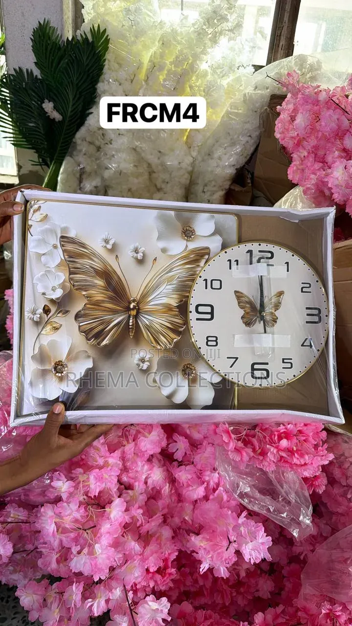 Luxury Butterfly Wall Clock and Home Decor