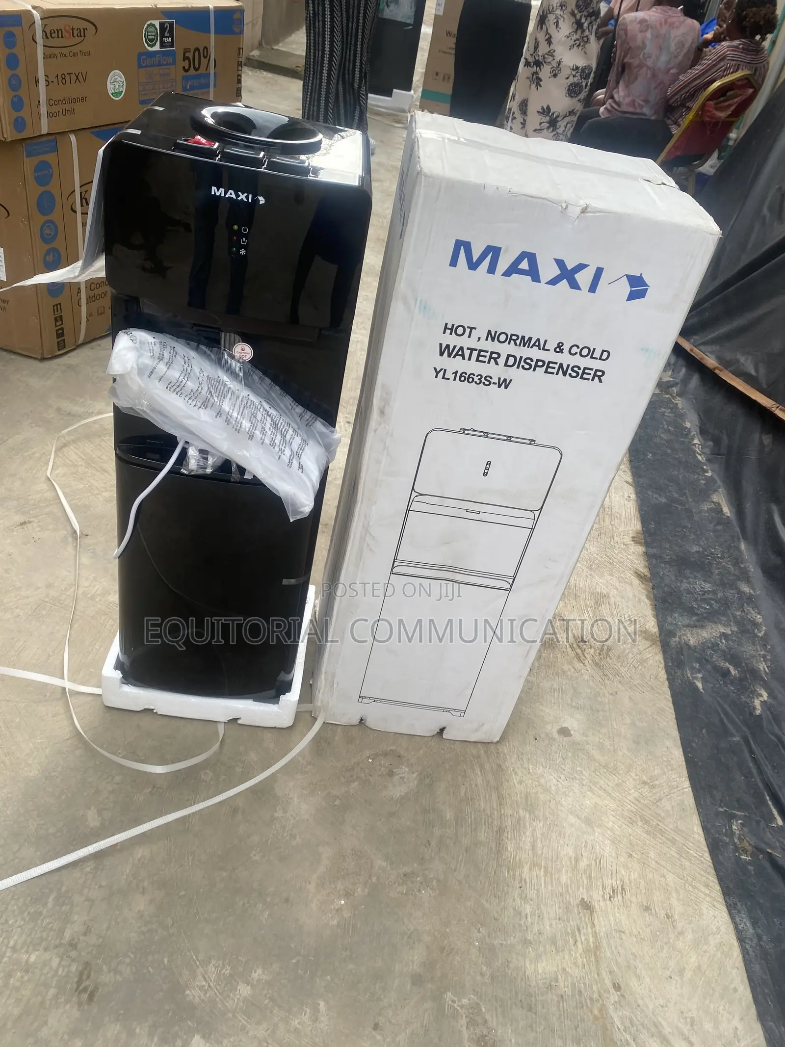 MAXI YL1663S-W Three-Tap Water Cooler With Built-in Cabinet