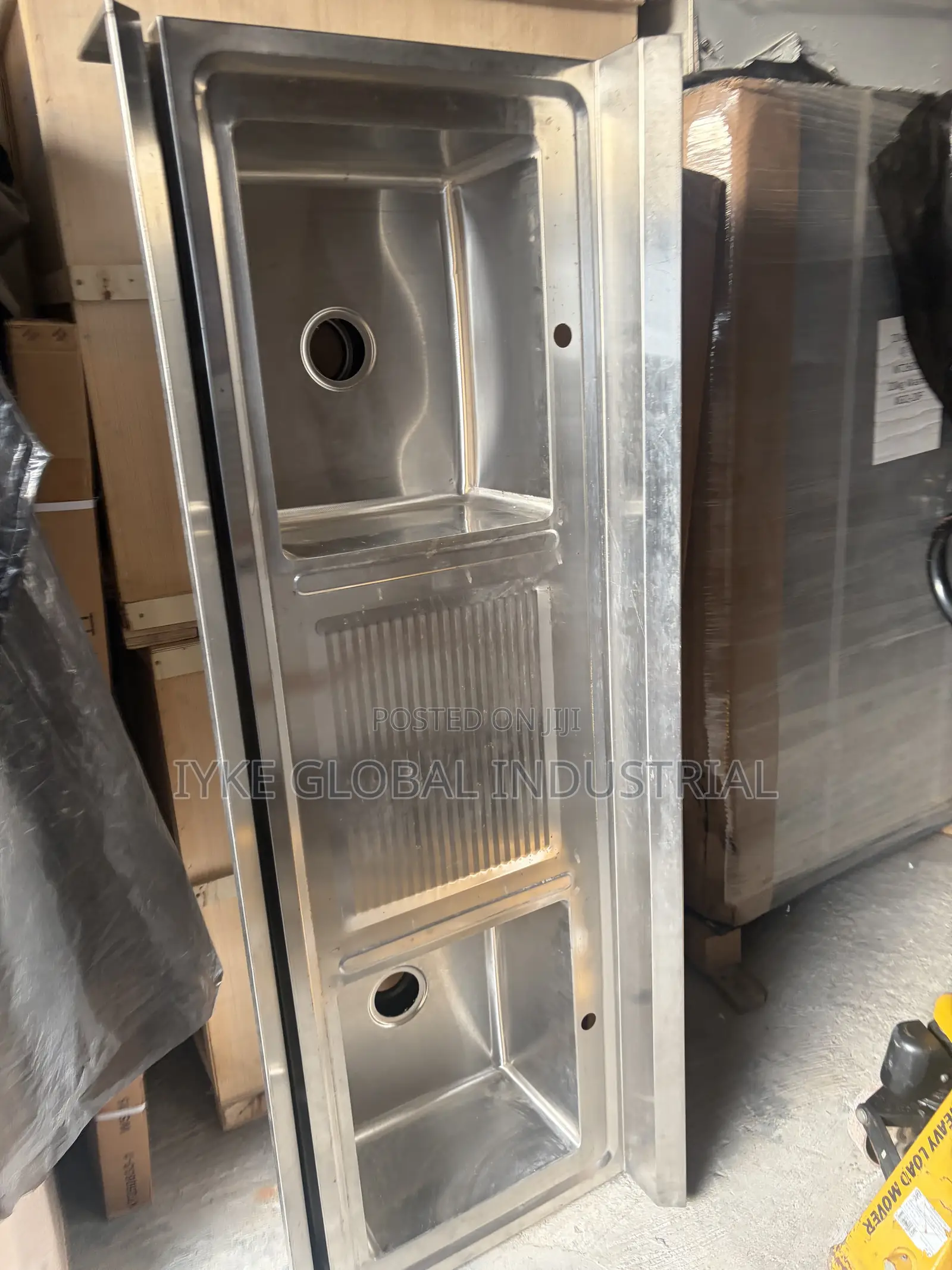 Industrial Double Sink With Working Station