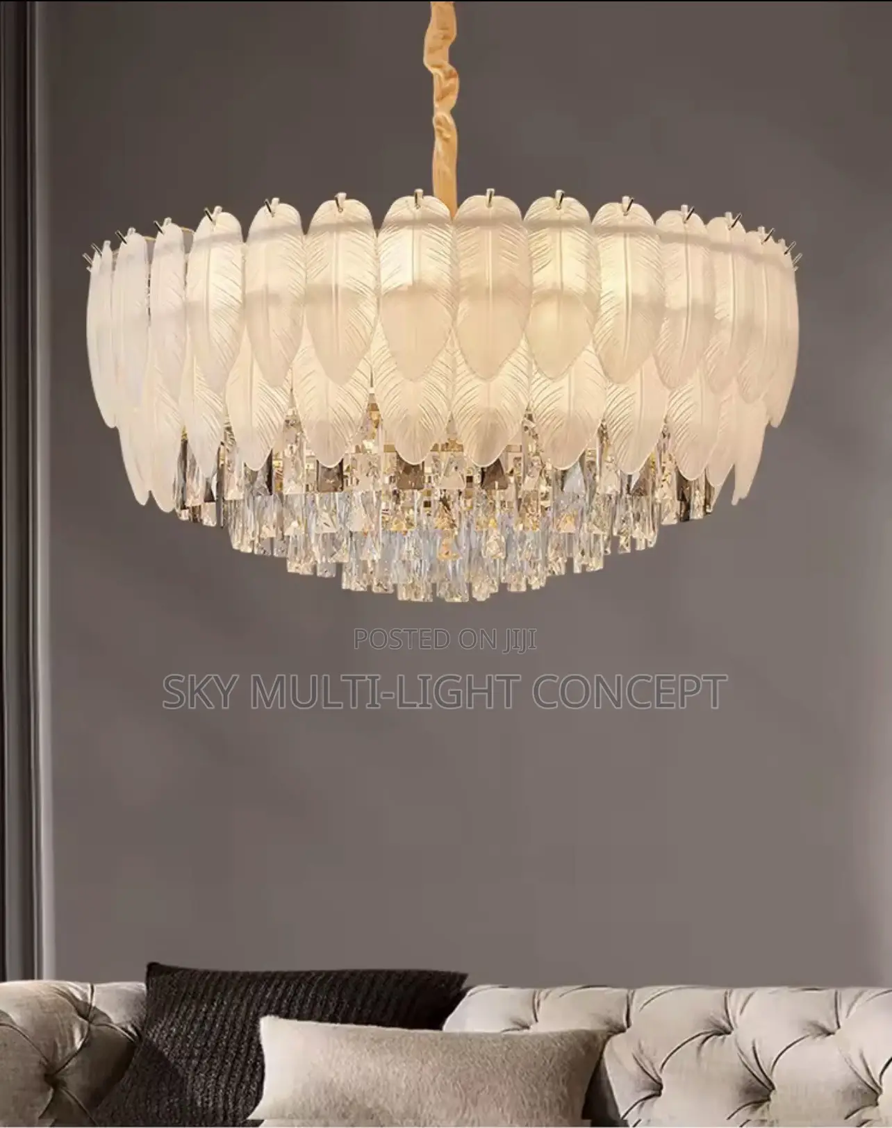 French Luxury Crystal Chandelier Feather