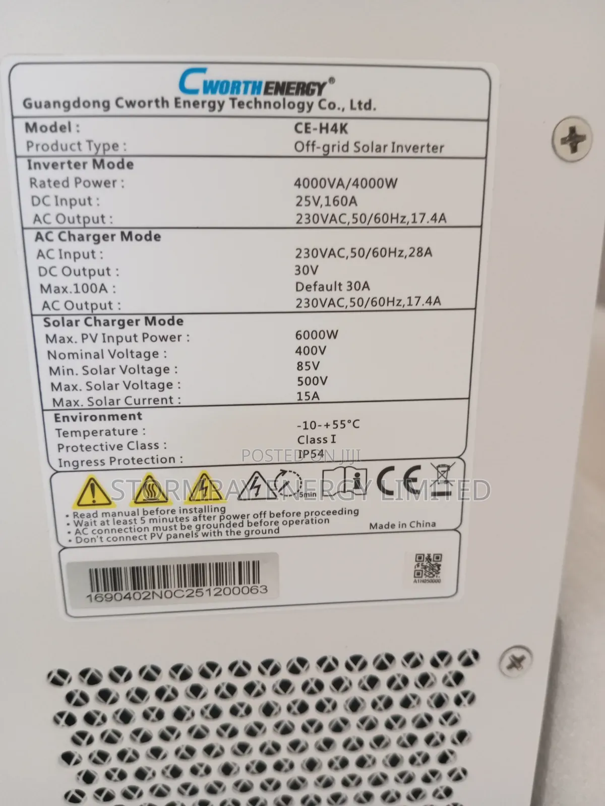 4kva 24v CWorth Hybrid Inverter