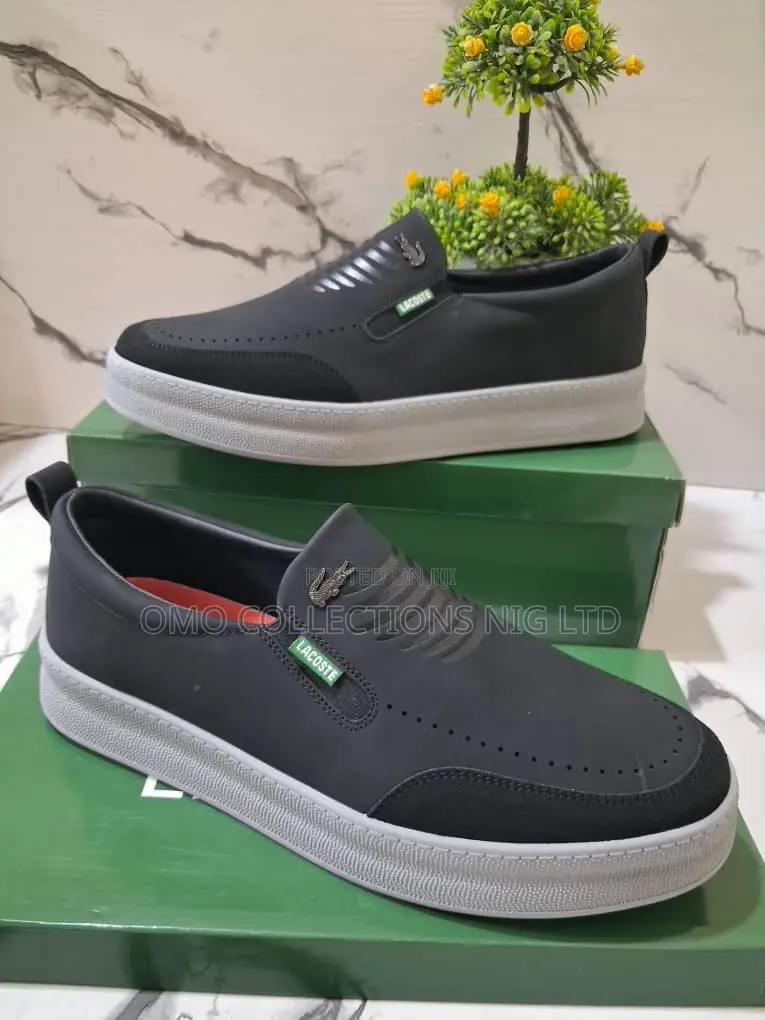 Tommy Hilfiger Men’s Black Canvas Slip-on Sneakers – Sizes 46–50