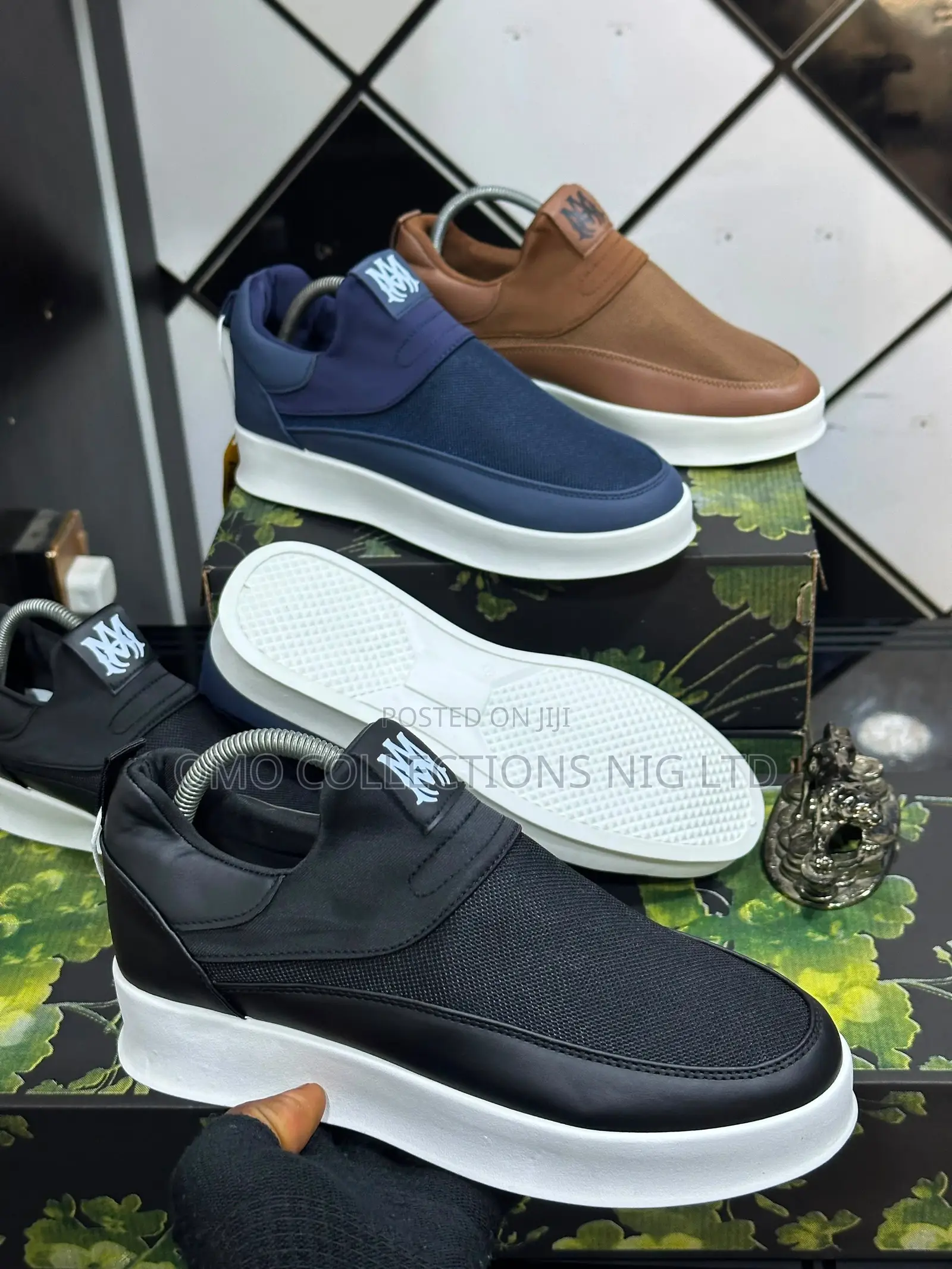 Fully Boxed Men’s Slip-on Shoes – Black, Navy & Brown