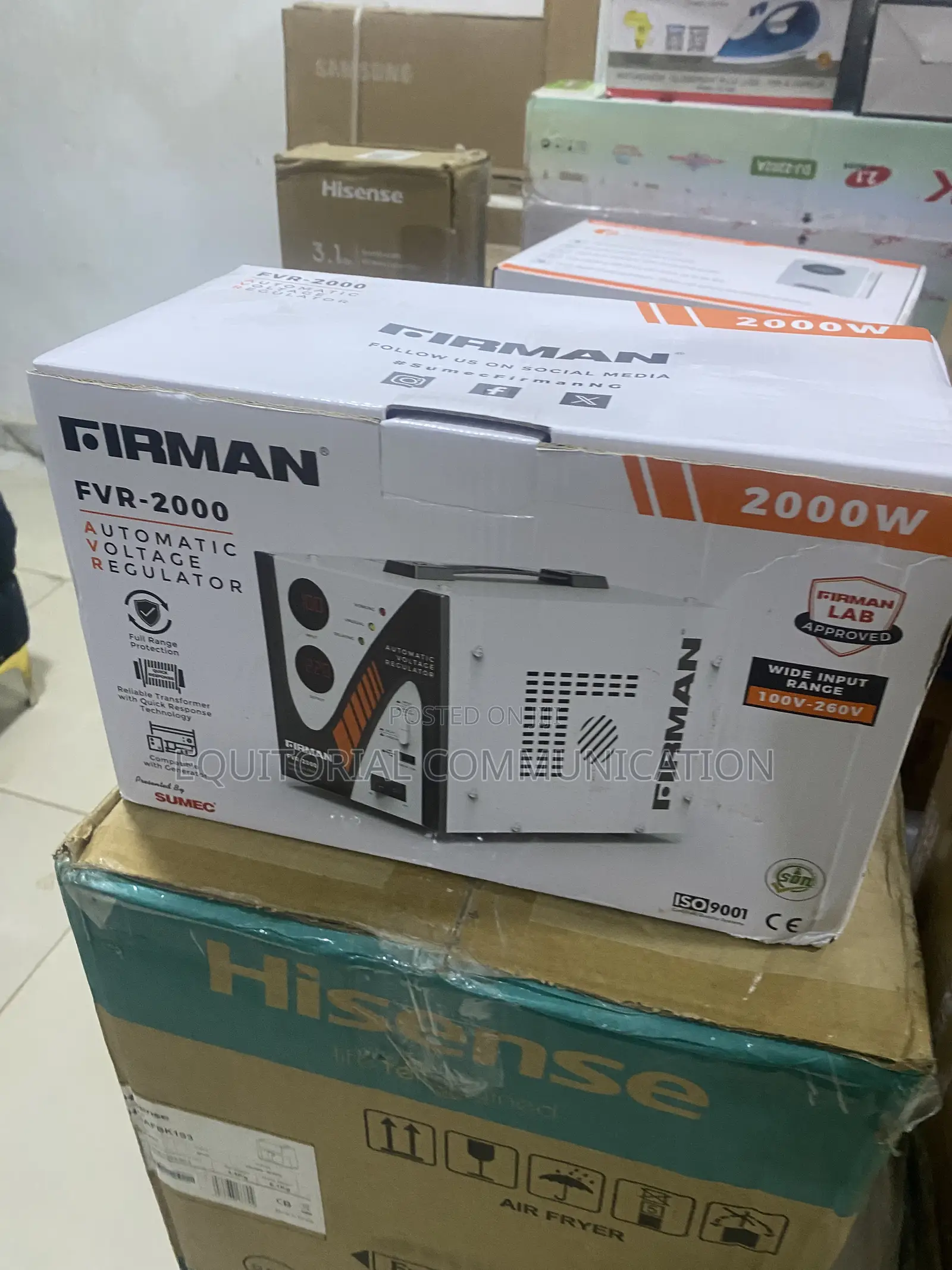 Firman FVR-2000 2000W Electronic Voltage Regulator 100V–260V