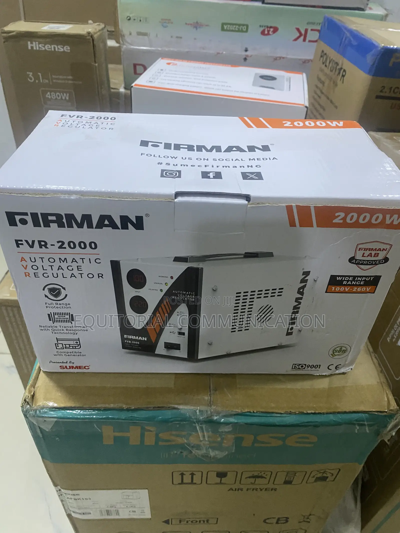 Firman FVR-2000 2000W Voltage Stabilizer for Compatible Appliances