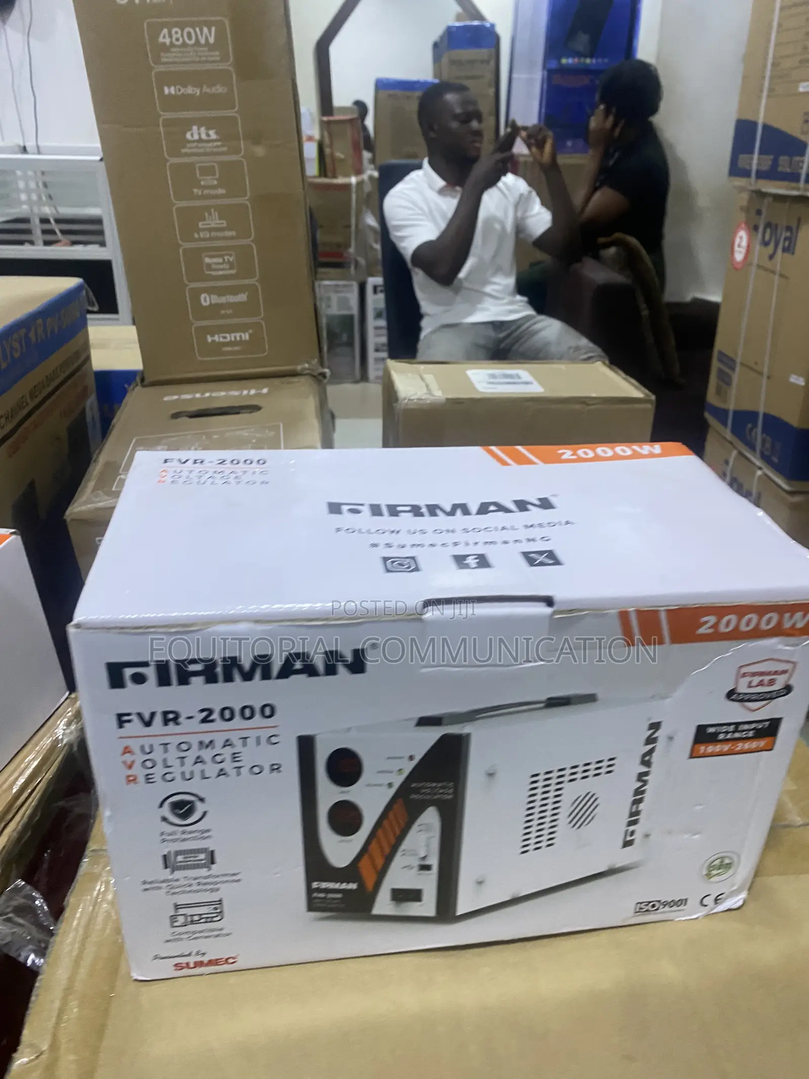 Firman FVR-2000 2000W Voltage Stabilizer for Compatible Appliances