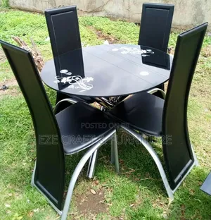 Tampered Glass Dining Set by 4seaters