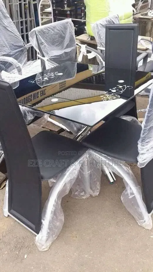 Tampered Glass Dining Set by 4seaters