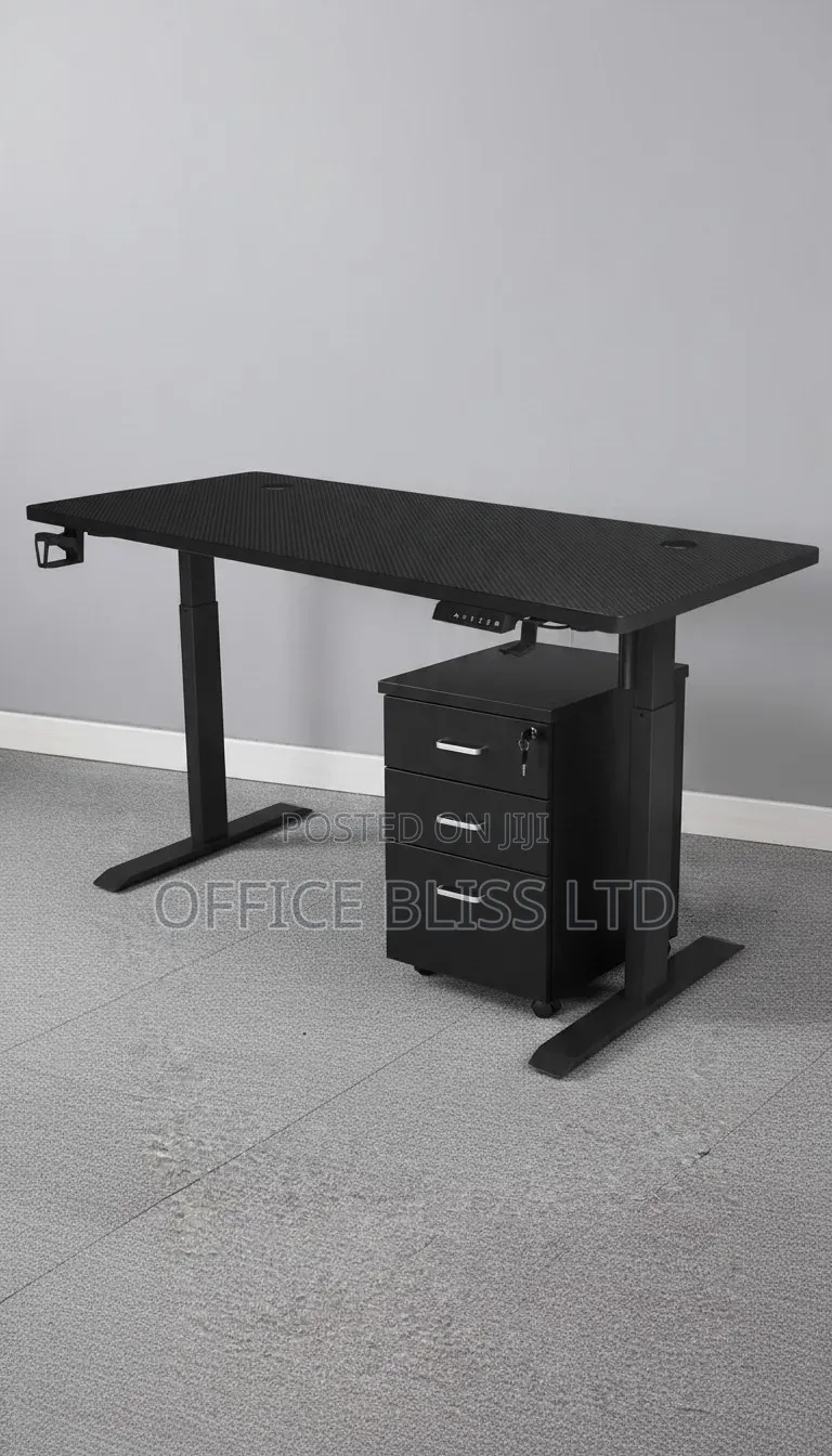 Eletric Adjustable Height Computer Table With Mobile Drawer- 1.4 Metre
