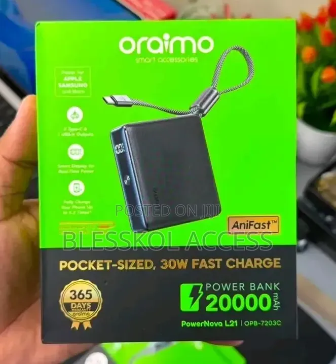 Oraimo PowerNova L21 20000mAh 30W Power Bank