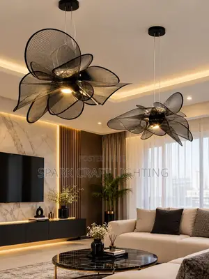 Modern Black Butterfly Chandelier by 750mm