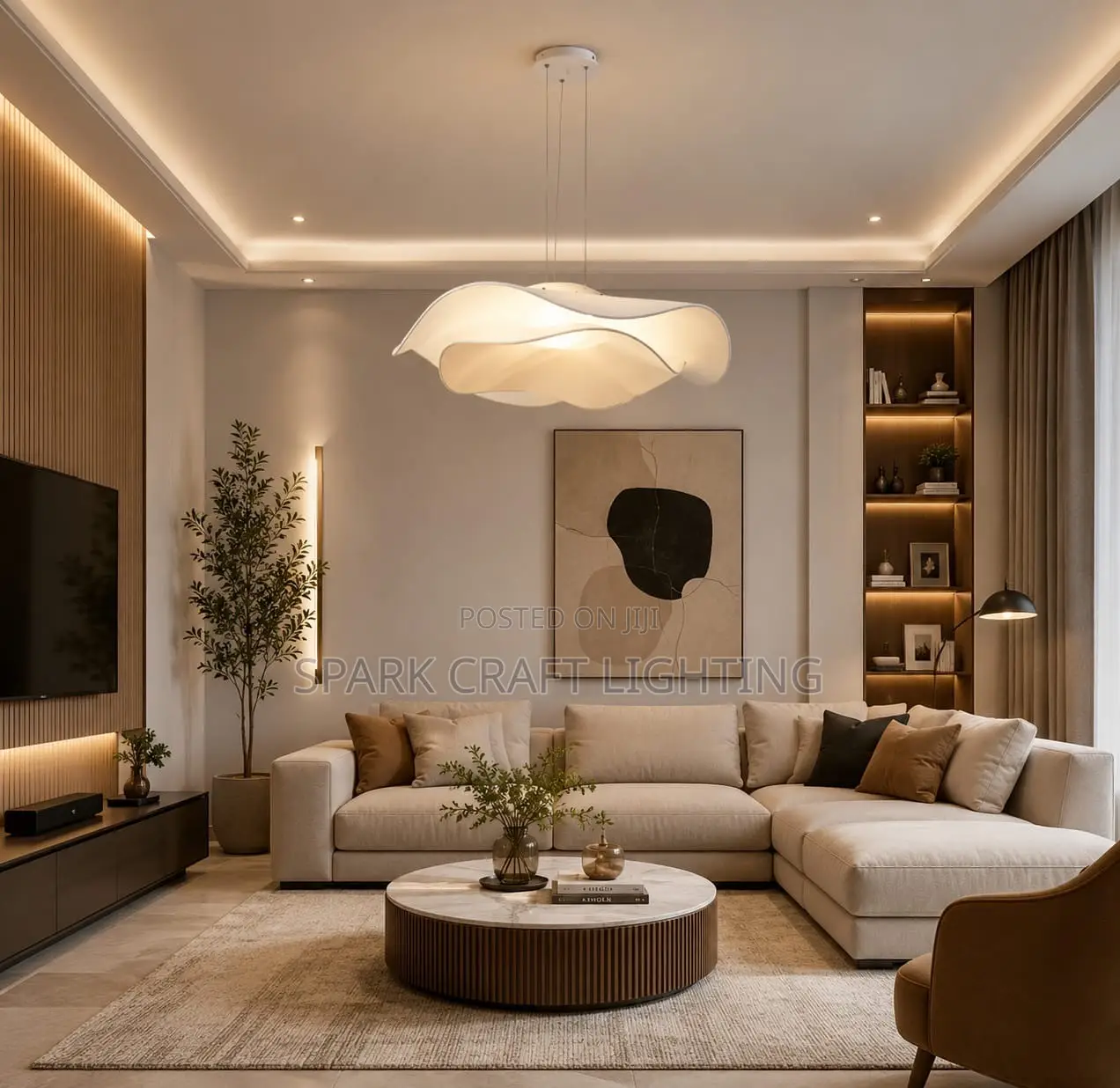 Cloud Luxe Chandelier-Luxury Living Room Pendant Light
