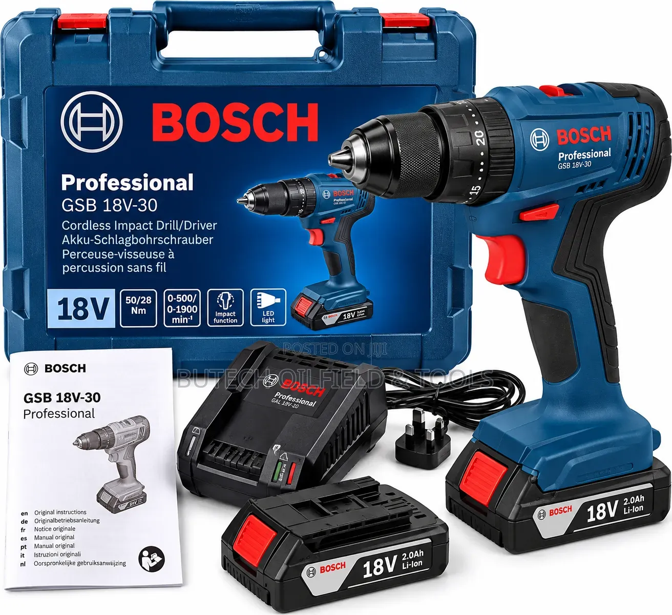 Bosch Professional GSB 18v-30 Cordless Impact Drill Driver Kit
