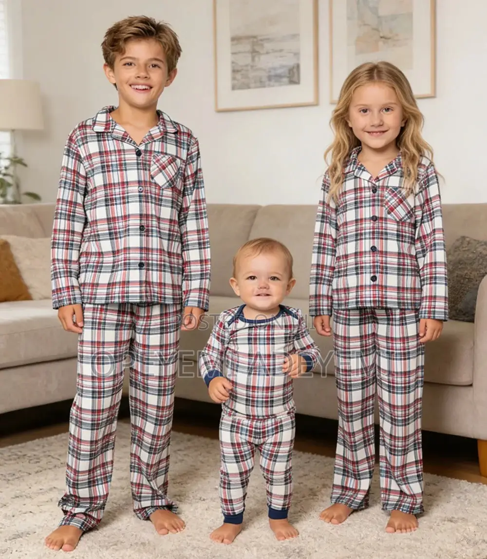 Plaid Design Christmas Pyjamas