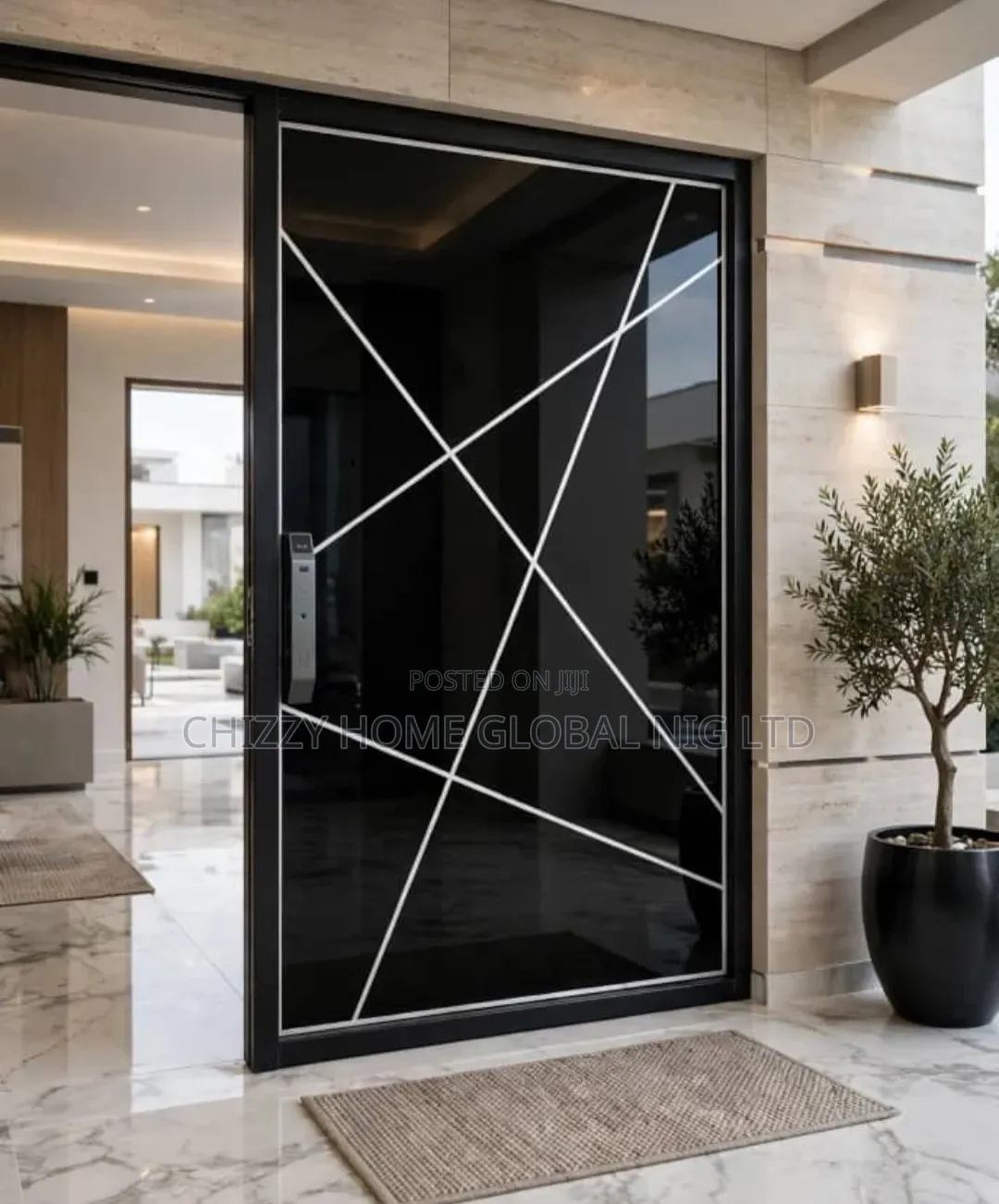 ​Heavy-Duty Nigerian Fabricated Steel Pivot Door (8ft X 5ft)