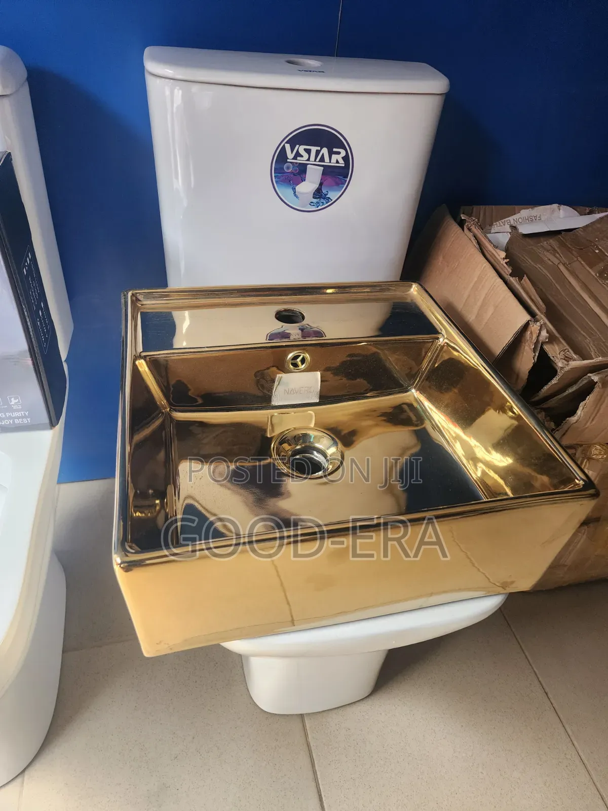 Gold Cabinet Basin