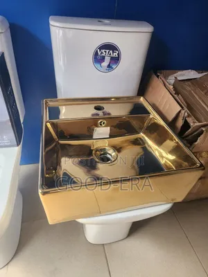 Gold Cabinet Basin