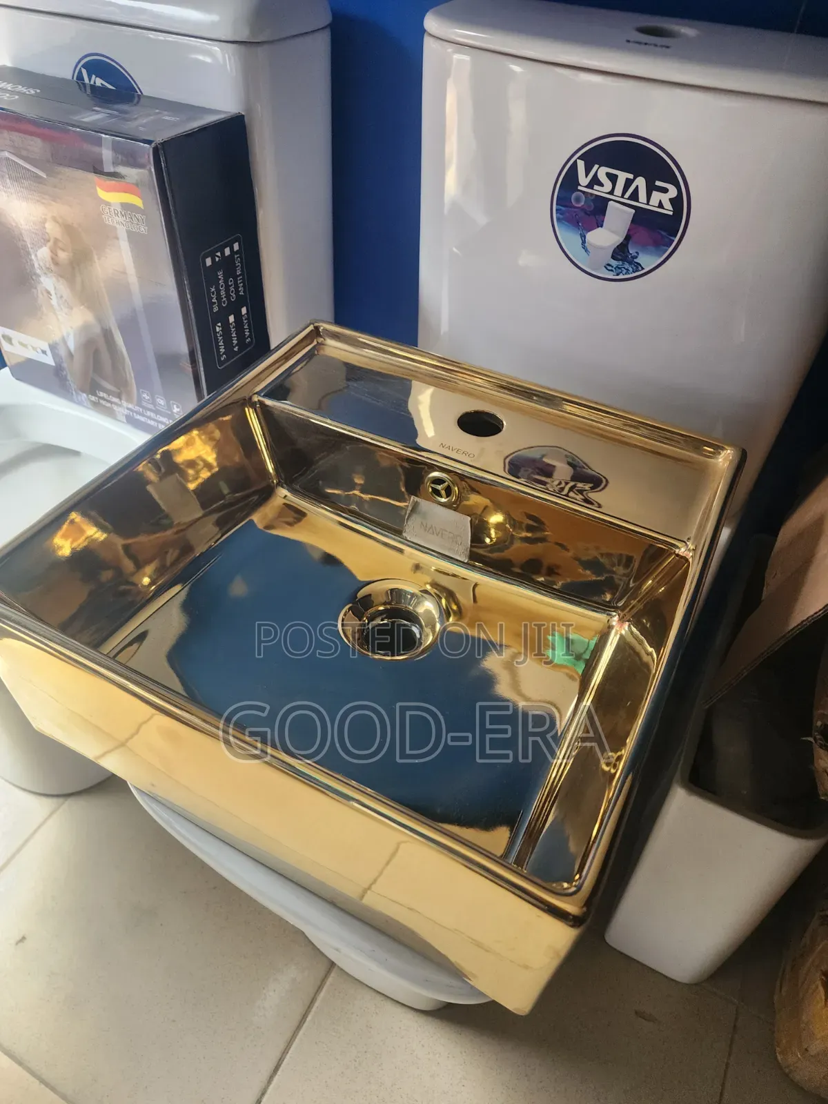 Gold Cabinet Basin