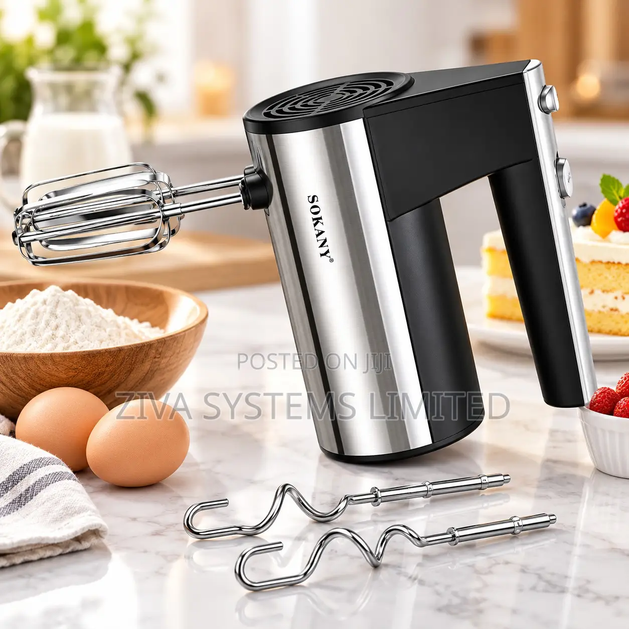 SOKANY Electric Hand Mixer – 5-Speed Cake Mixer & Egg Beater SK-6638