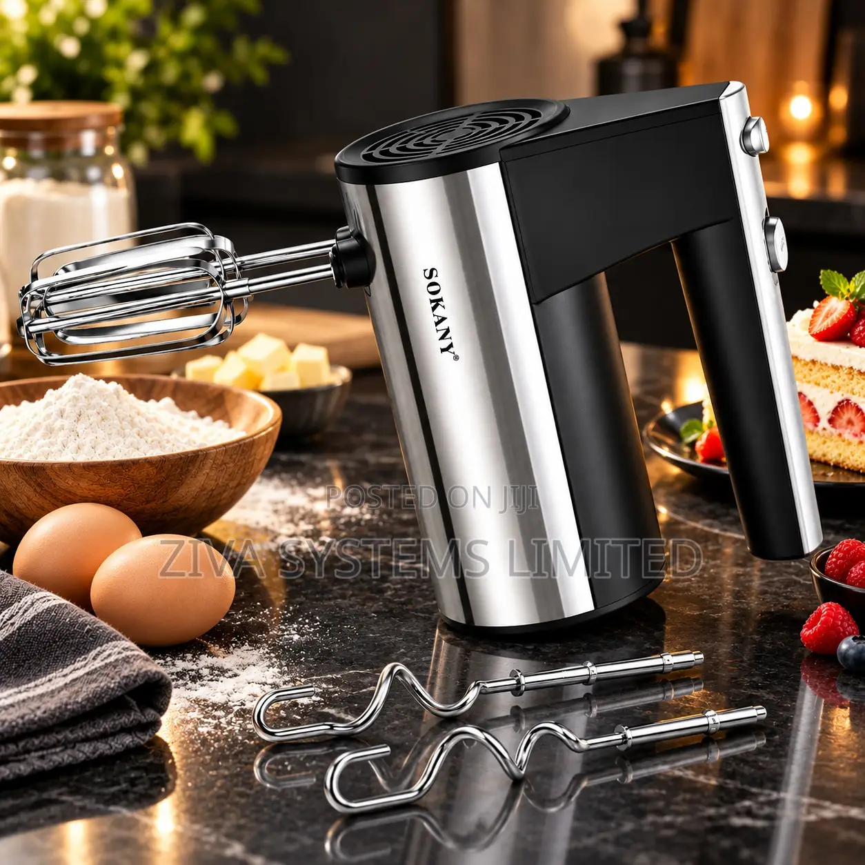 SOKANY Electric Hand Mixer – 5-Speed Cake Mixer & Egg Beater SK-6638