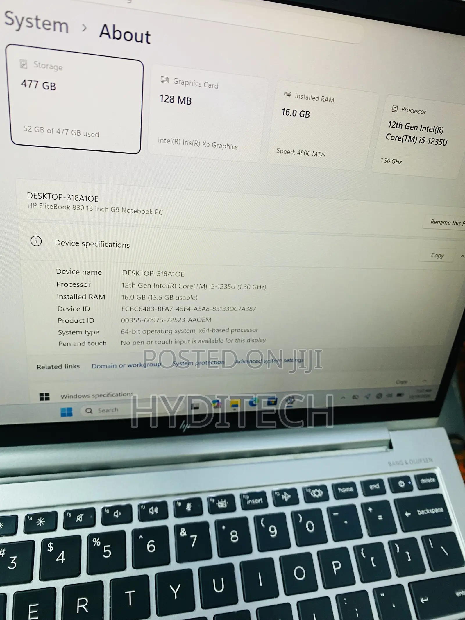 Laptop HP EliteBook 830 G9 16GB Intel Core i5 SSD 512GB