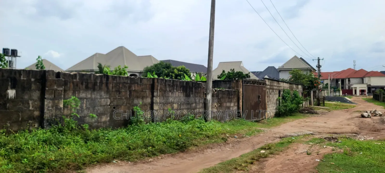 3 Plots of Land With Short Fence for Sale