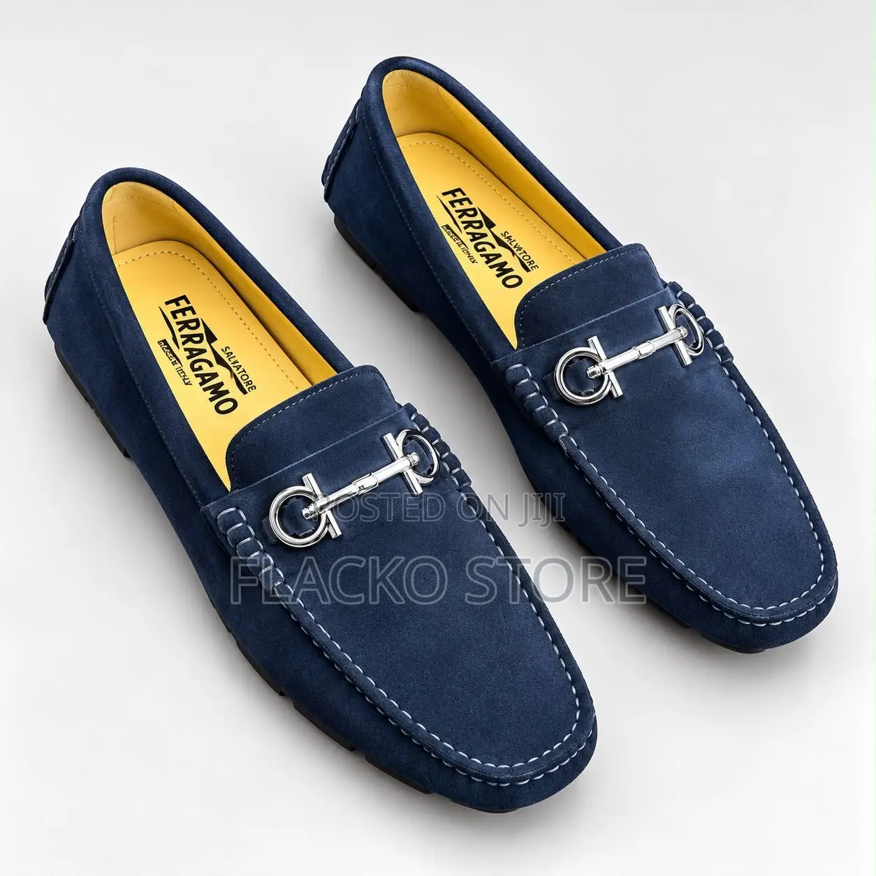 Premium Salvatore Ferragamo Suede Luxury Drivers Shoes