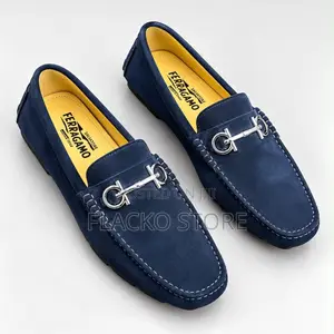 Premium Salvatore Ferragamo Suede Luxury Drivers Shoes