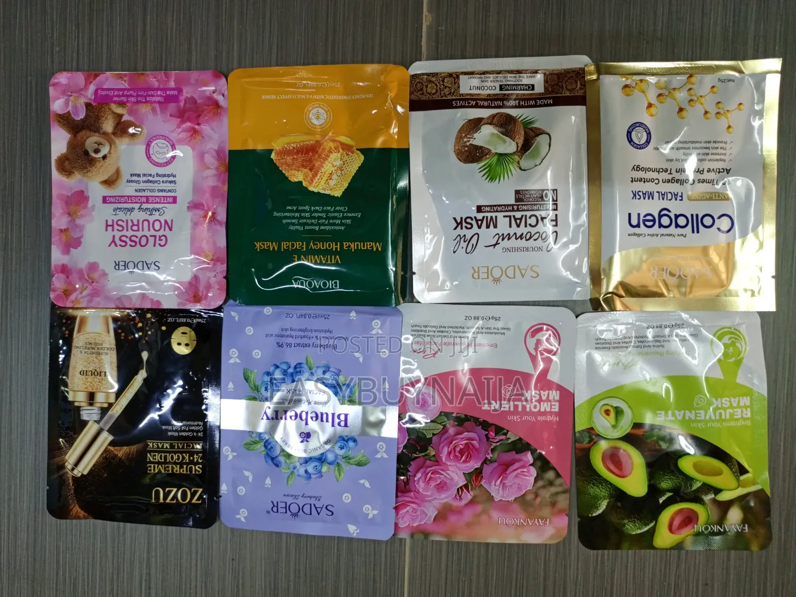 Moisturizing Facial Mask Flower and Fruit Extracts 5pieces