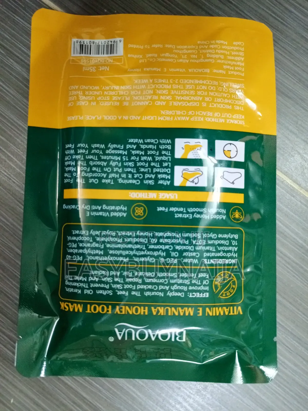 Vitamin E Manuka Honey Foot Mask