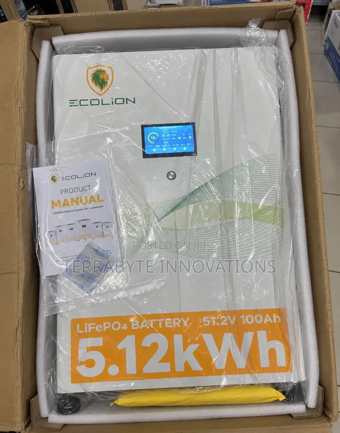 10E 5.12kWh 51.2V 100Ah Lithium LiFePO4 Battery Ecolion