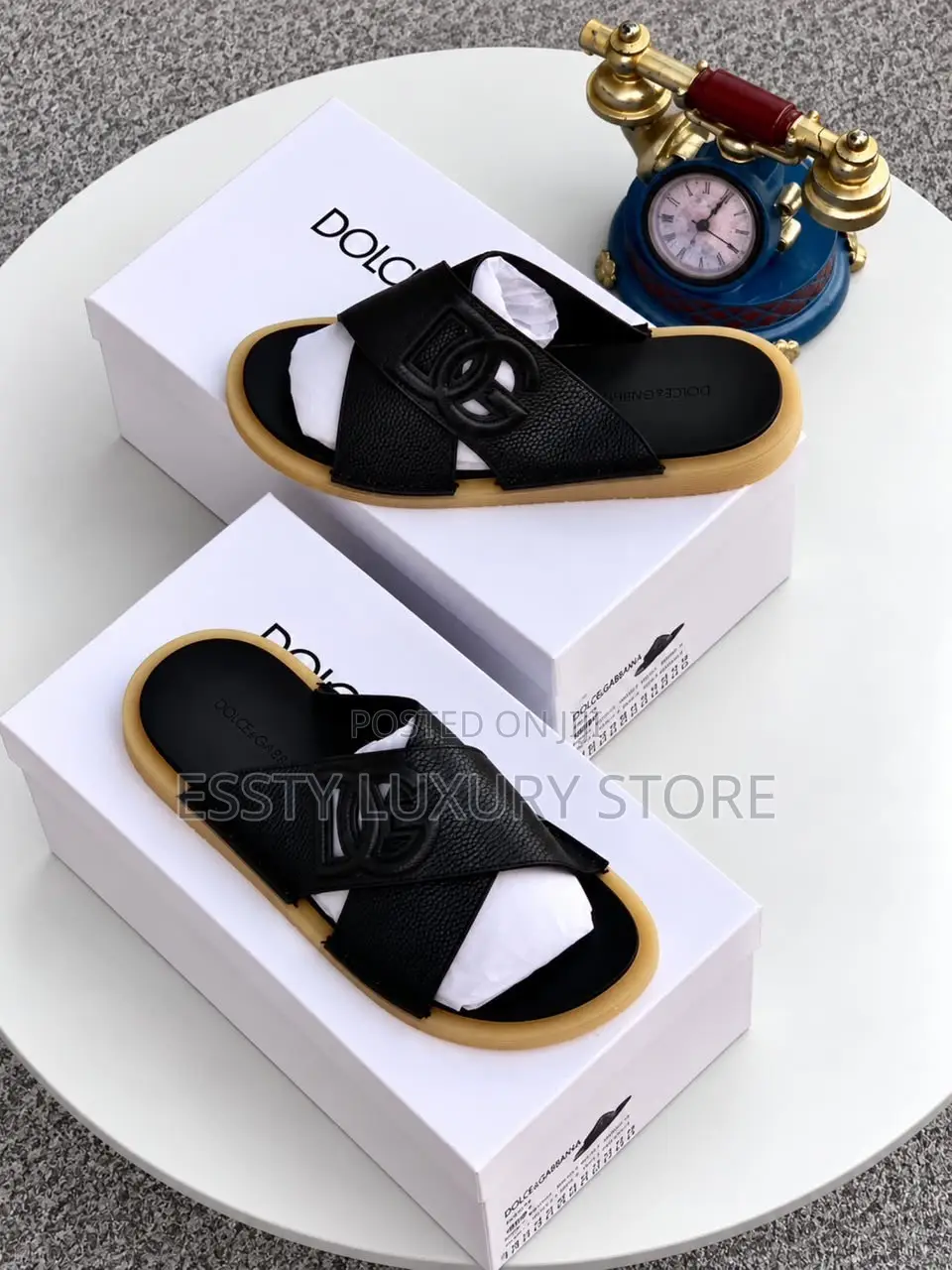 High Quality Luxury Dolce and Gabbana Crossover Slippers