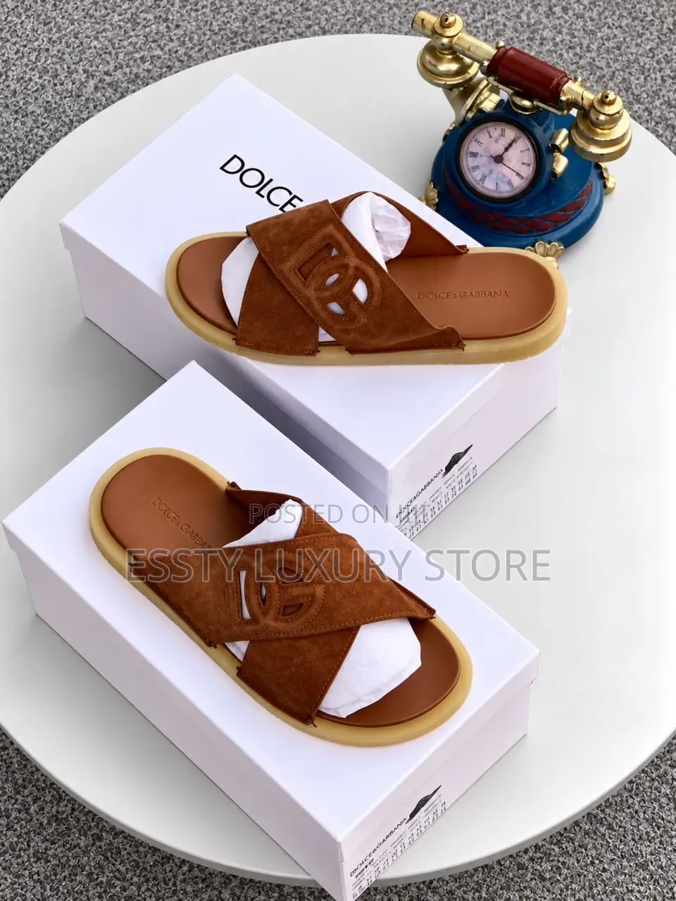 High Quality Luxury Dolce and Gabbana Crossover Slippers
