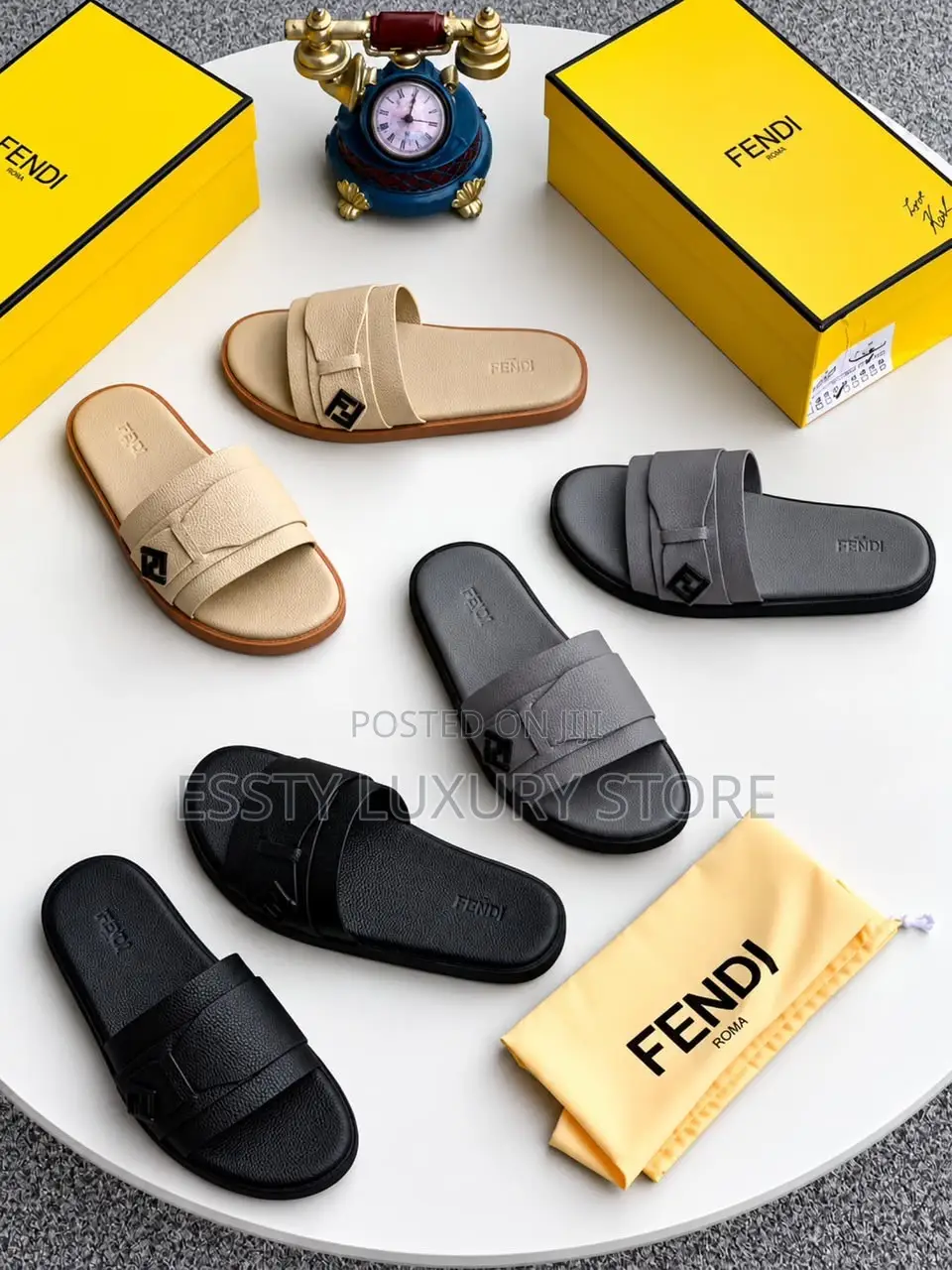 Fendi Baguette "Ff" Logo Leather Buckle!!