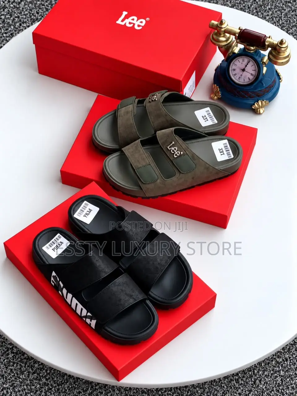 Quality Luxury Luxury Adidas X Lee Dual-Strap Slide